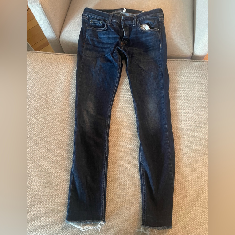 Rag and Bone Women’s Dre denim, raw hem, size 27